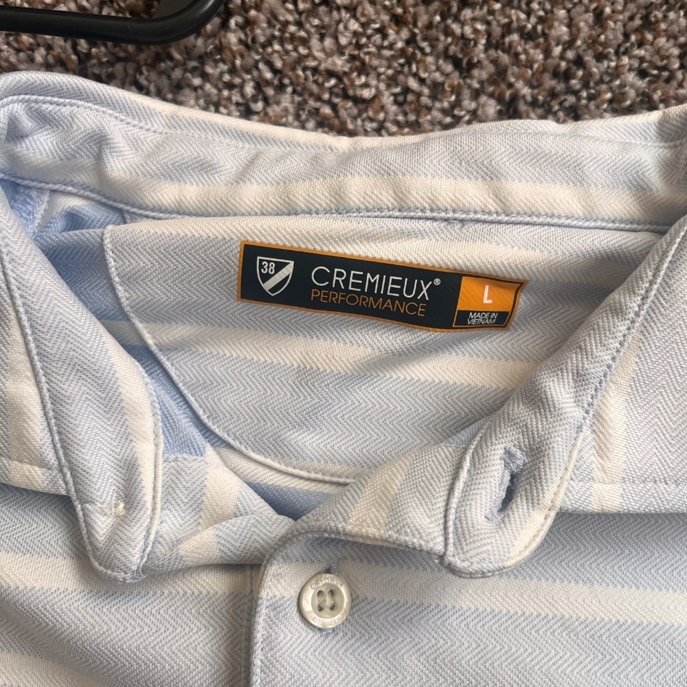 Cremieux Men's Striped Collared Polo Golf Shirt - Picture 6 of 7